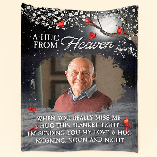 A Hug From Heaven - Personalized Photo Blanket