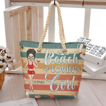 Beach Lovin' Girl - Personalized Beach Bag