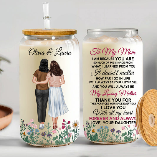 I Am Because You Are - Personalized Clear Glass Can