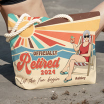 Let The Fun Begin Retirement - Personalized Beach Bag