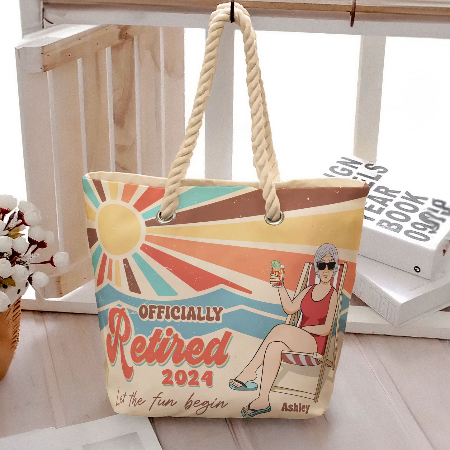 Let The Fun Begin Retirement - Personalized Beach Bag