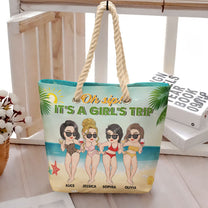 Oh Sip! It's A Girl's Trip - Personalized Beach Bag