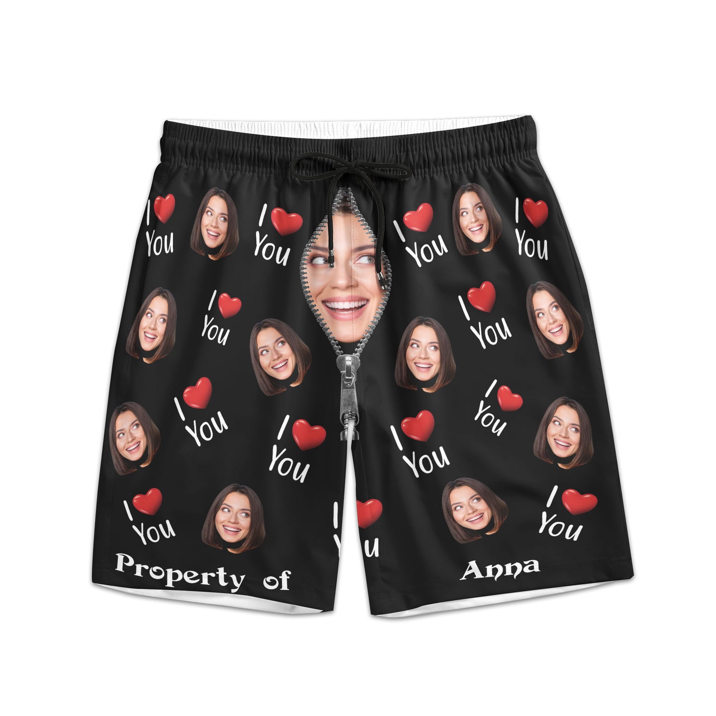 Property Of Wife - Personalized Photo Beach Shorts