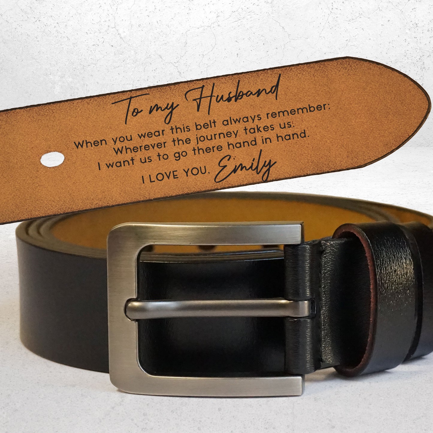 When You Wear This Belt Always Remember - Personalized Engraved Leather Belt