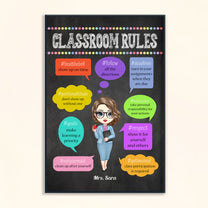 Classroom Rules - Personalized Poster/Wrapped Canvas