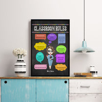 Classroom Rules - Personalized Poster/Wrapped Canvas