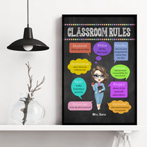 Classroom Rules - Personalized Poster/Wrapped Canvas