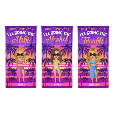 Girls' Trip 2023 - Personalized Beach Towel