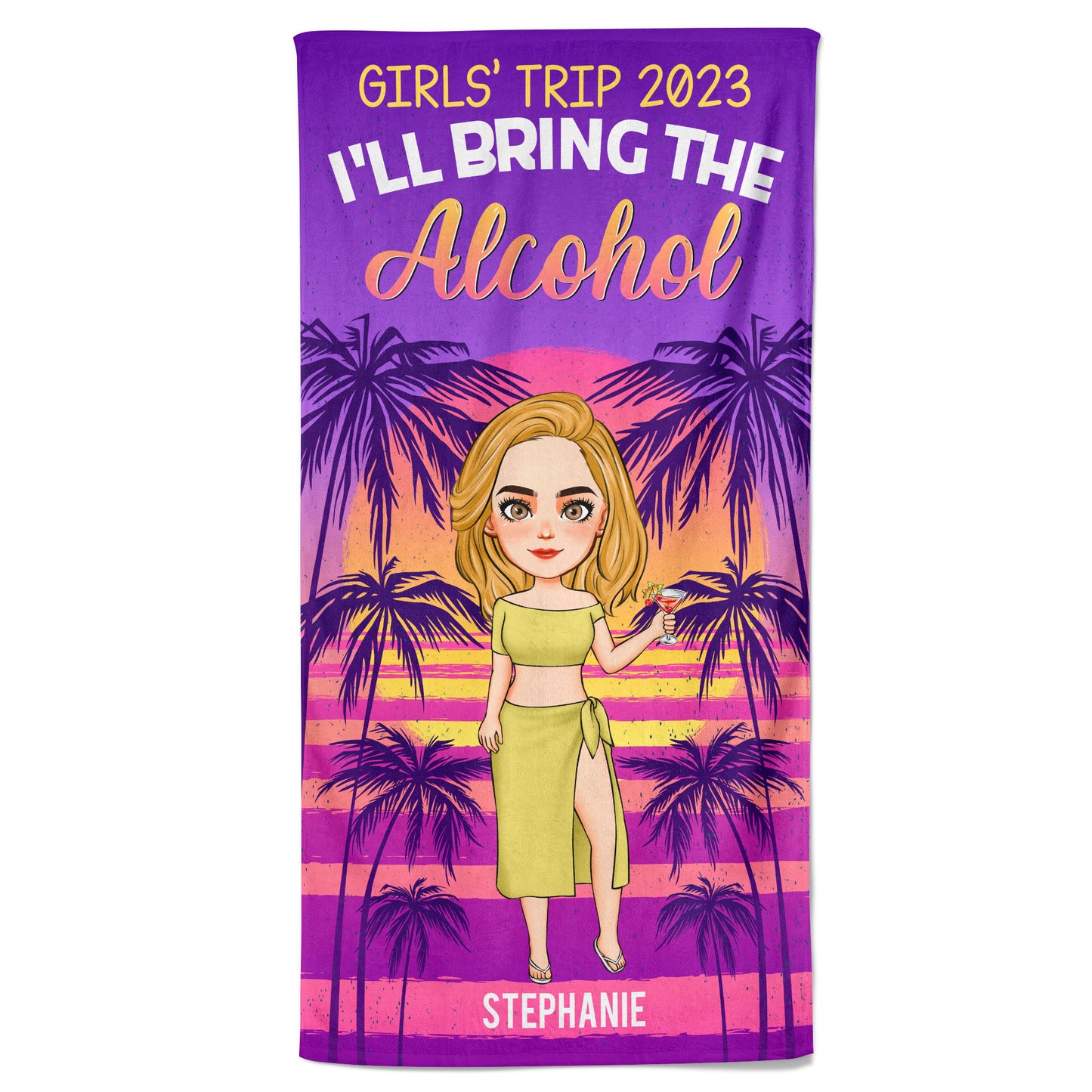 Girls' Trip 2023 - Personalized Beach Towel