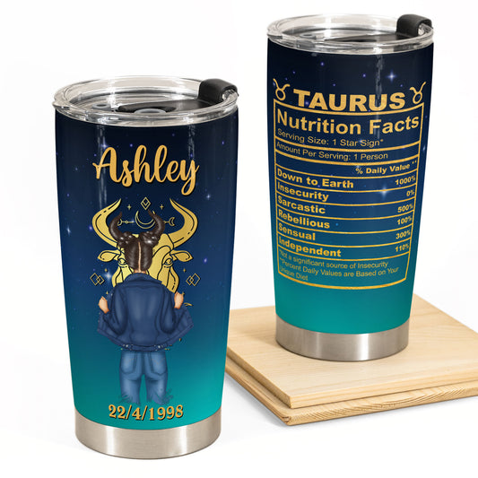 Zodiac Nutrition Facts - Personalized Tumbler Cup